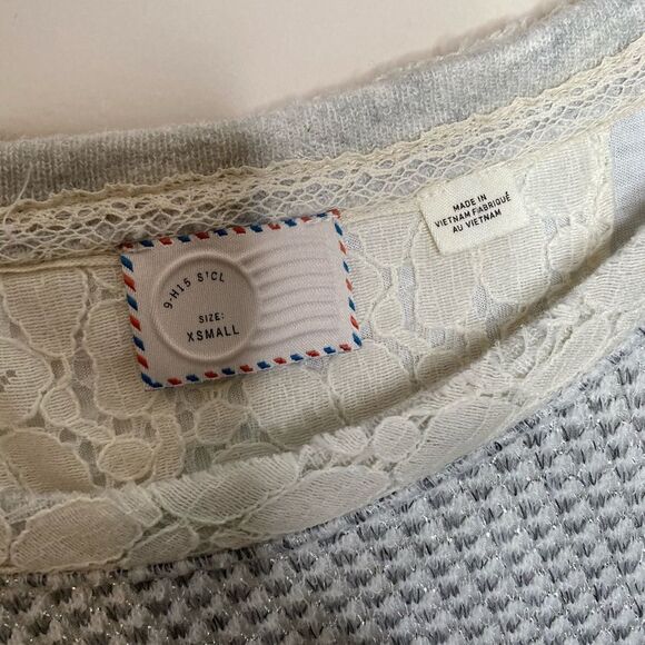 Postmark Metallic Hattie Layered Lace Sweater - Picture 3 of 5